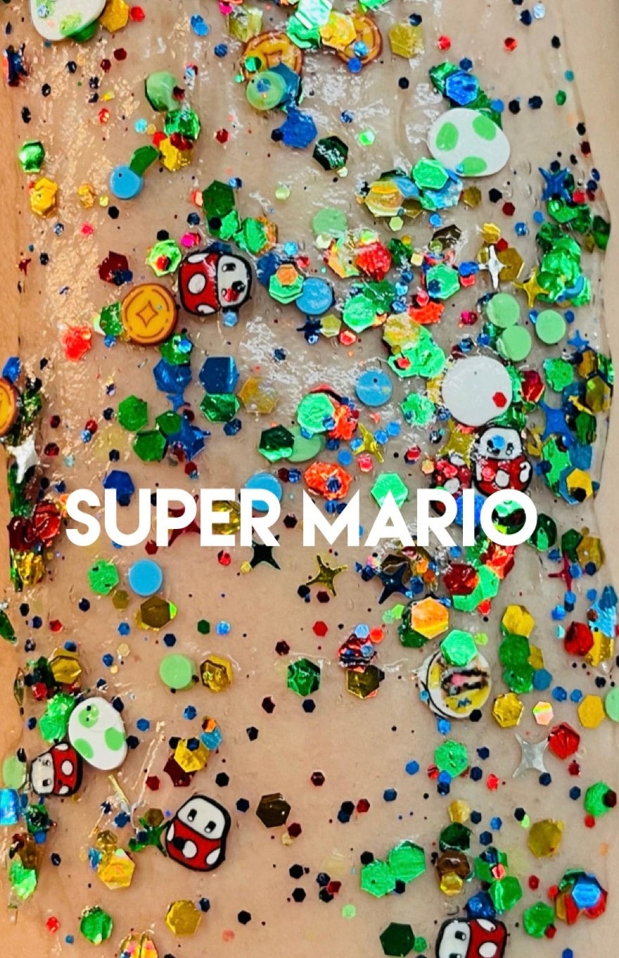 Super Mario Hair Glitter Mamas Craft Too